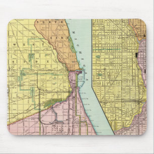 Tapis De Souris Carte du terminal ferroviaire de Chicago
