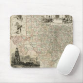 Tapis De Souris Carte du Texas aux frontières du comté (Avec souris)