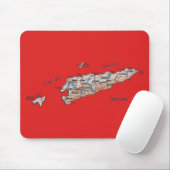 Tapis De Souris Carte du Timor oriental Mousepad (Avec souris)
