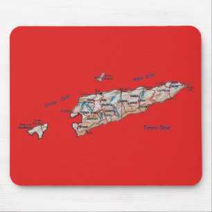 Tapis De Souris Carte du Timor oriental Mousepad