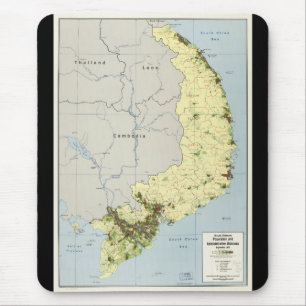 Tapis De Souris Carte du Vietnam du Sud Septembre 1972