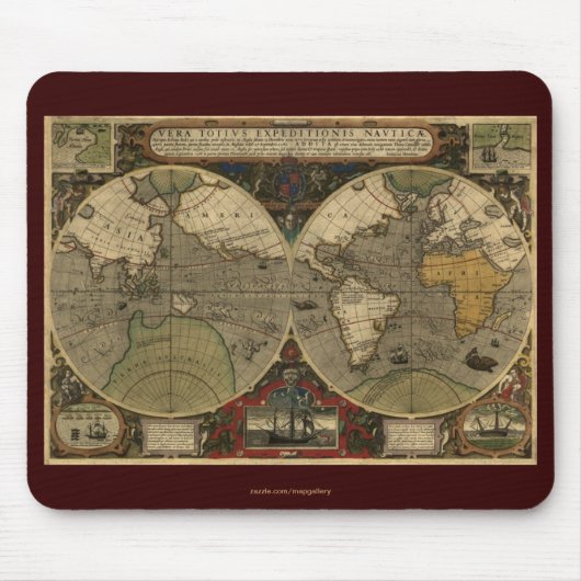 Tapis De Souris Carte du Vieux-Monde antique (Devant)