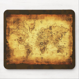 Tapis De Souris Carte du Vieux Monde antique Mousepad