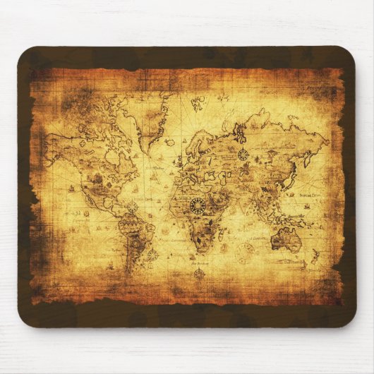 Tapis De Souris Carte du Vieux Monde antique Mousepad (Devant)
