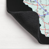 Tapis De Souris Carte du Wisconsin Mousepad (Coin)