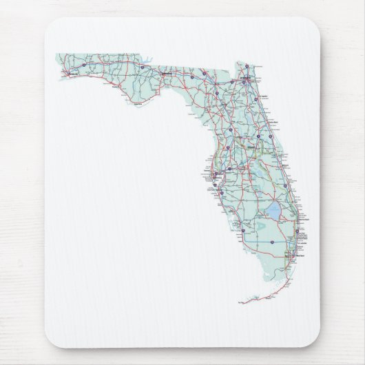 Tapis De Souris Carte d'un état à un autre Mousepad de la Floride (Devant)