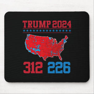 Tapis De Souris Carte électorale 2024 312 Rouge Résultats des élec