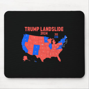 Tapis De Souris Carte électorale 2024 Trump 312 - Glissement de te