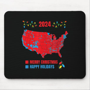 Tapis De Souris Carte électorale de 2024 Joyeux glissement de terr