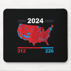 Tapis De Souris Carte électorale Trump 312 Red Résultats des élect