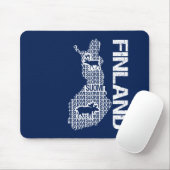 Tapis De Souris Carte FINLANDE personnalisable mousepad (Avec souris)