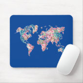 Tapis De Souris Carte Floral World (Avec souris)