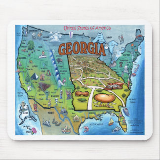 Tapis De Souris Carte Géorgie USA