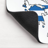 Tapis De Souris Carte GR de drapeau de la Grèce (Coin)