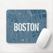 Tapis De Souris Carte graphique de Boston (Avec souris)
