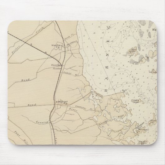 Tapis De Souris Carte graphique de la section côtière de la baie B (Devant)