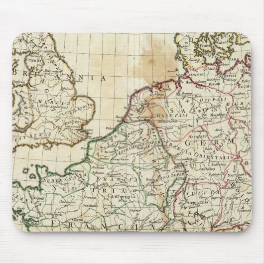 Tapis De Souris Carte gravée de l'Europe (Devant)
