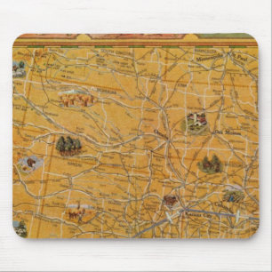 Tapis De Souris Carte illustrée de US Airways
