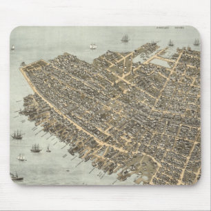 Tapis De Souris Carte imagée vintage de Charleston (1872)