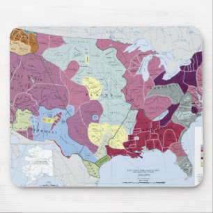 TAPIS DE SOURIS CARTE : INDIENS D'AMERIQUE