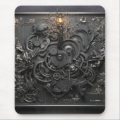 Tapis de souris carte mécanique Steampunk (Devant)