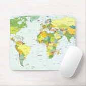 Tapis De Souris Carte mondiale Globe Pays Atlas (Avec souris)