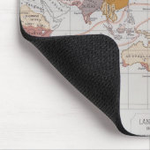 Tapis De Souris Carte montrant les langues du monde (Coin)