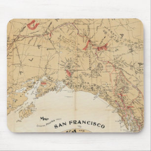 Tapis De Souris Carte montrant les routes de San Francisco à l'Ala