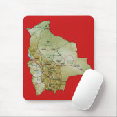 Tapis De Souris Carte Mousepad de la Bolivie (Avec souris)