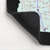 Tapis De Souris Carte Mousepad de la Géorgie (Coin)