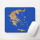 Tapis De Souris Carte Mousepad de la Grèce (Avec souris)
