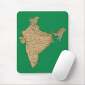 Tapis De Souris Carte Mousepad de l'Inde (Avec souris)