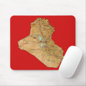 Tapis De Souris Carte Mousepad de l'Irak (Avec souris)