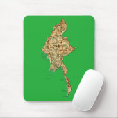 Tapis De Souris Carte Mousepad de Myanmar (Avec souris)