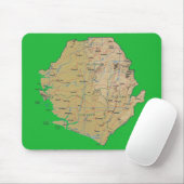 Tapis De Souris Carte Mousepad de Sierra Leone (Avec souris)