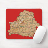 Tapis De Souris Carte Mousepad du Belarus (Avec souris)