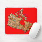 Tapis De Souris Carte Mousepad du Canada (Avec souris)