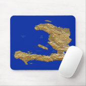 Tapis De Souris Carte Mousepad du Haïti (Avec souris)