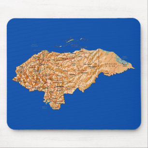 Tapis De Souris Carte Mousepad du Honduras