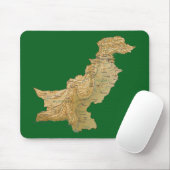 Tapis De Souris Carte Mousepad du Pakistan (Avec souris)