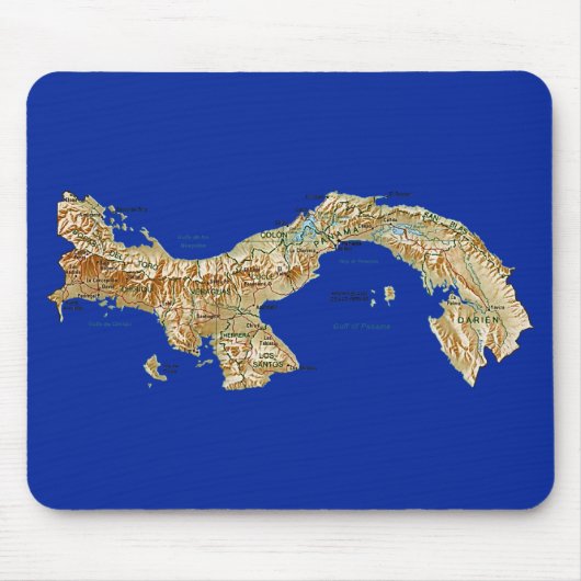 Tapis De Souris Carte Mousepad du Panama (Devant)