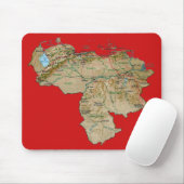 Tapis De Souris Carte Mousepad du Venezuela (Avec souris)