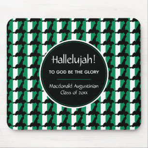 Tapis De Souris Carte NIGERIA Patriotic Graduate Custom HALLELUJAH