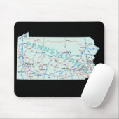 Tapis De Souris Carte Pennsylvanie Mousepad (Avec souris)