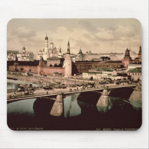 Tapis De Souris Carte postale dépeignant Kremlin, Moscou