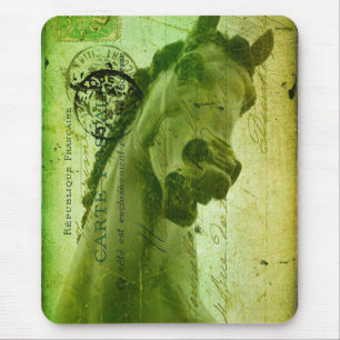 Tapis De Souris Carte Postale Grunge Horse