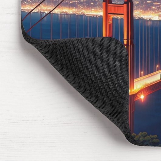 Tapis De Souris Carte postale San Francisco Golden Gate Bridge (Coin)