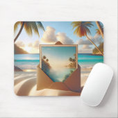 Tapis De Souris Carte Postale Tropical Island En Enveloppe (Avec souris)