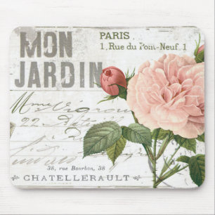 Tapis De Souris carte postale vintage rose