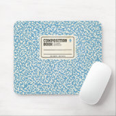 Tapis De Souris Carte souris Carnet de composition bleue (Avec souris)